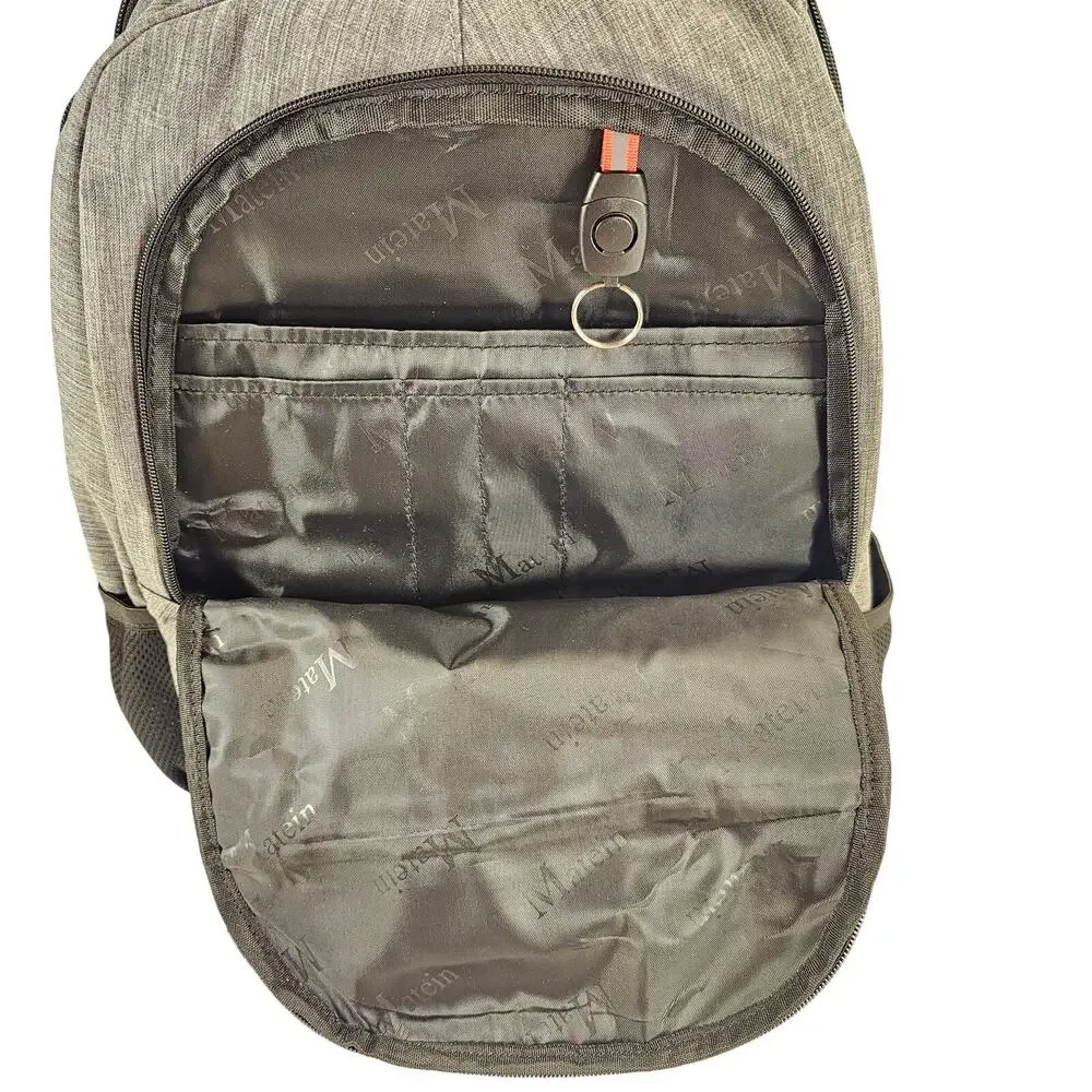 MATEIN Gray Laptop Backpack USB Charging Port Travel School Work Bag 19x 13x 6